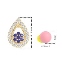 Teardrop Cluster Halo Earrings