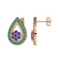 Teardrop Cluster Halo Earrings