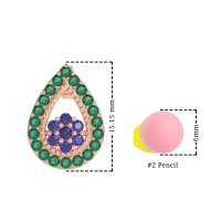 Teardrop Cluster Halo Earrings