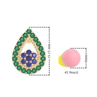 Teardrop Cluster Halo Earrings