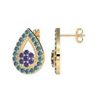 Teardrop Cluster Halo Earrings