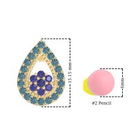 Teardrop Cluster Halo Earrings