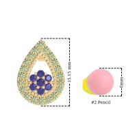 Teardrop Cluster Halo Earrings