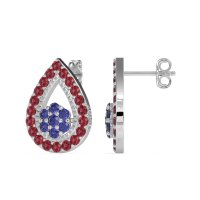 Teardrop Cluster Halo Earrings