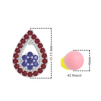 Teardrop Cluster Halo Earrings