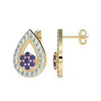 Teardrop Cluster Halo Earrings