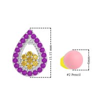 Teardrop Cluster Halo Earrings