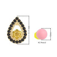 Teardrop Cluster Halo Earrings