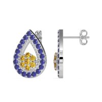 Teardrop Cluster Halo Earrings