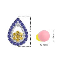 Teardrop Cluster Halo Earrings
