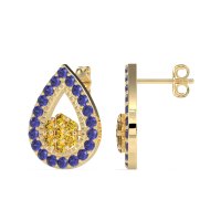 Teardrop Cluster Halo Earrings