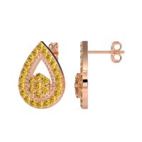 Teardrop Cluster Halo Earrings