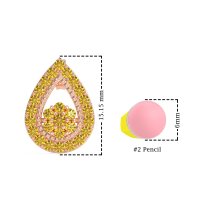 Teardrop Cluster Halo Earrings