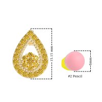 Teardrop Cluster Halo Earrings