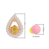 Teardrop Cluster Halo Earrings