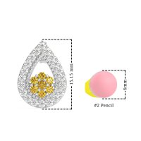 Teardrop Cluster Halo Earrings