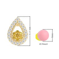 Teardrop Cluster Halo Earrings