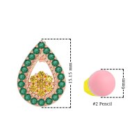 Teardrop Cluster Halo Earrings