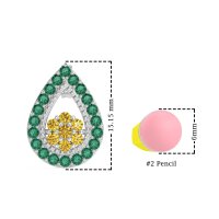 Teardrop Cluster Halo Earrings