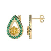 Teardrop Cluster Halo Earrings