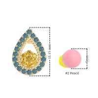 Teardrop Cluster Halo Earrings