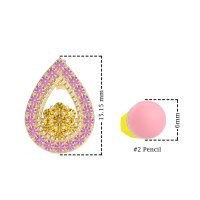 Teardrop Cluster Halo Earrings