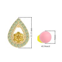 Teardrop Cluster Halo Earrings