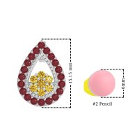 Teardrop Cluster Halo Earrings