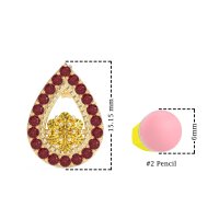 Teardrop Cluster Halo Earrings