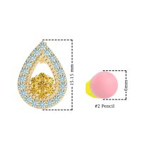 Teardrop Cluster Halo Earrings