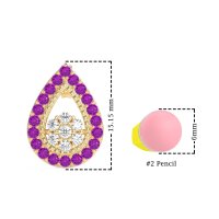 Teardrop Cluster Halo Earrings