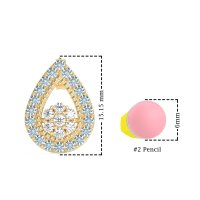 Teardrop Cluster Halo Earrings
