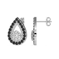 Teardrop Cluster Halo Earrings