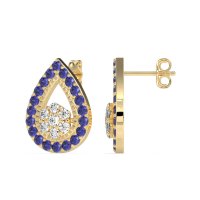 Teardrop Cluster Halo Earrings