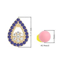 Teardrop Cluster Halo Earrings