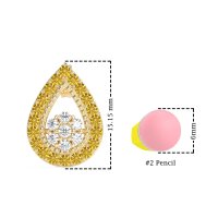 Teardrop Cluster Halo Earrings