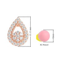 Teardrop Cluster Halo Earrings