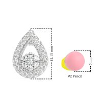 Teardrop Cluster Halo Earrings