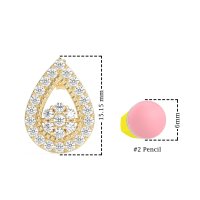 Teardrop Cluster Halo Earrings