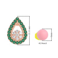 Teardrop Cluster Halo Earrings