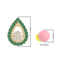 Teardrop Cluster Halo Earrings