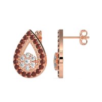 Teardrop Cluster Halo Earrings