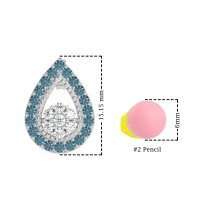 Teardrop Cluster Halo Earrings