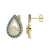 Teardrop Cluster Halo Earrings