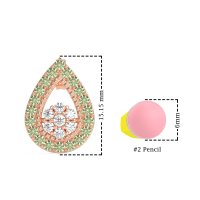 Teardrop Cluster Halo Earrings