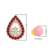 Teardrop Cluster Halo Earrings