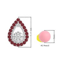 Teardrop Cluster Halo Earrings