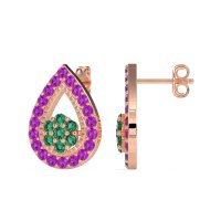 Teardrop Cluster Halo Earrings