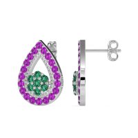 Teardrop Cluster Halo Earrings