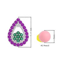 Teardrop Cluster Halo Earrings